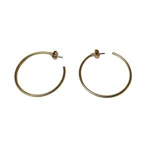 925 Sterling Silver Post, Plated Hoop Earrings Gold Tone Butterfly Closure